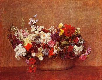 亨利 方丹 拉圖爾 Flowers in a Bowl 亨利 方丹 拉圖爾 Flowers in a Bowl